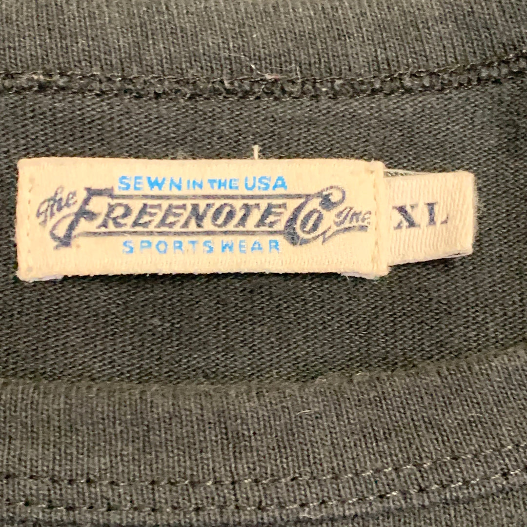 FREENOTE CLOTH Size XL Shifter Black Off White Stripe Cotton One Pocket Pullover