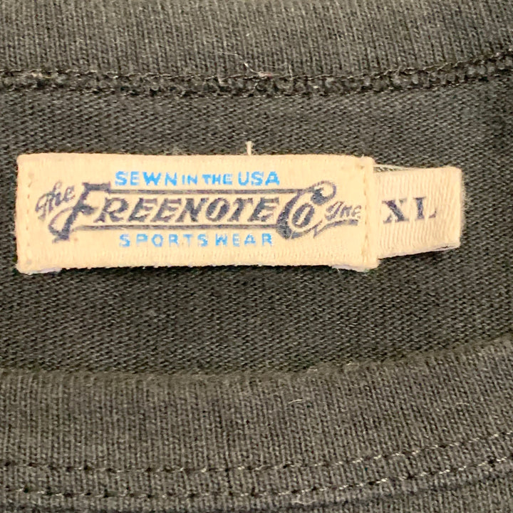 FREENOTE CLOTH Size XL Shifter Black Off White Stripe Cotton One Pocket Pullover