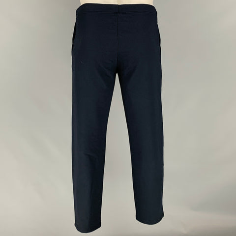 VISVIM Talla L -VS High Water Elias- Pantalones casuales con cordón de mezcla de nailon azul marino