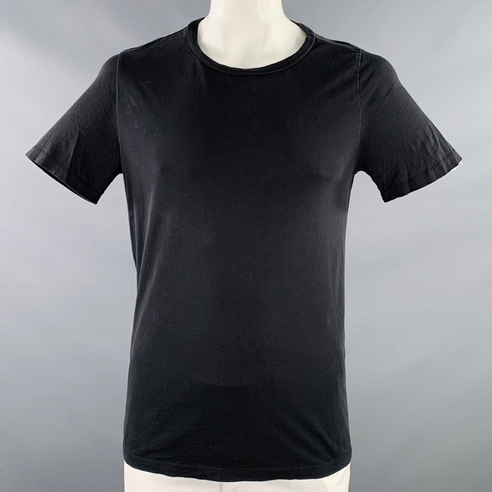 MAISON MARTIN MARGIELA Size 42 Black Cotton Crew Neck T-shirt