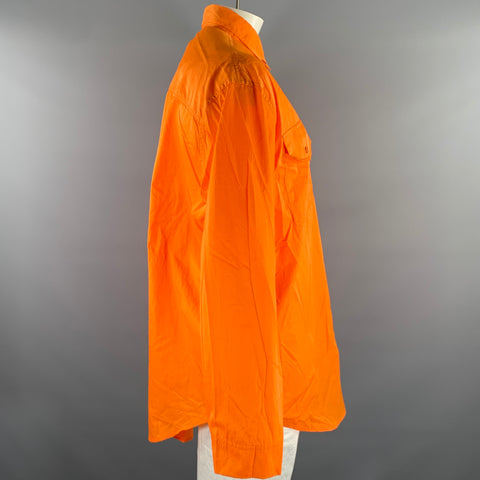 THE FRANKIE SHOP Size M Orange Polyester Oversized Long Sleeve Shirt