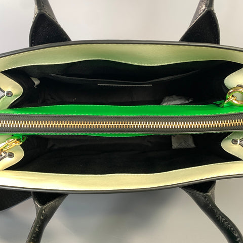 MARC JACOBS SS2018 Black Pink Color Block Saffiano Leather Handbag