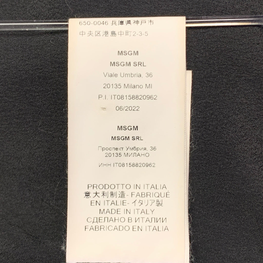 MSGM Size 34 Black Contrast Stitch Wool Blend Notch Lapel Sport Coat