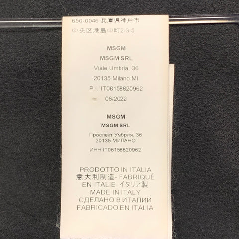 MSGM Size 34 Black Contrast Stitch Wool Blend Notch Lapel Sport Coat