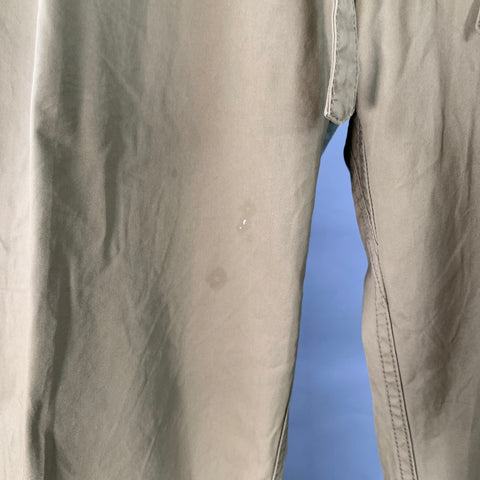 VISVIM Size L Hakama Olive Green Cotton Pleated Belted Button Fly Dress Pants