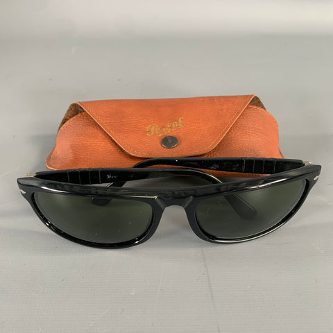 PERSOL Black Silver Sunglasses