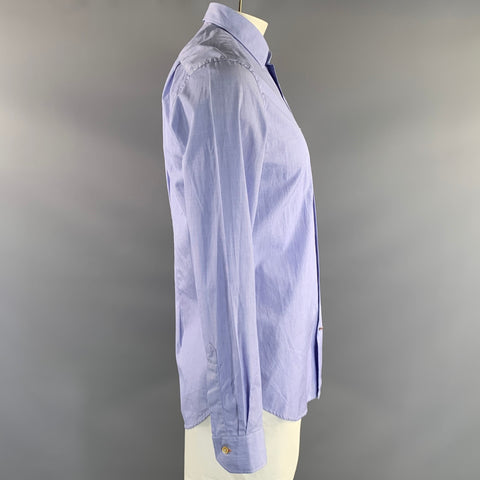 PAUL SMITH Size L Blue Cotton Button Up Long Sleeve Shirt