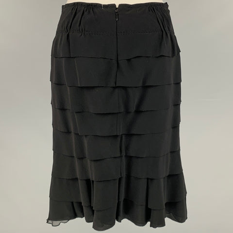 NINA RICCI Talla 6 Falda lápiz de seda negra