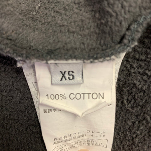 RAF by RAF SIMONS Size XS Grey Black Patches Cotton Crew Neck Sweatshirt