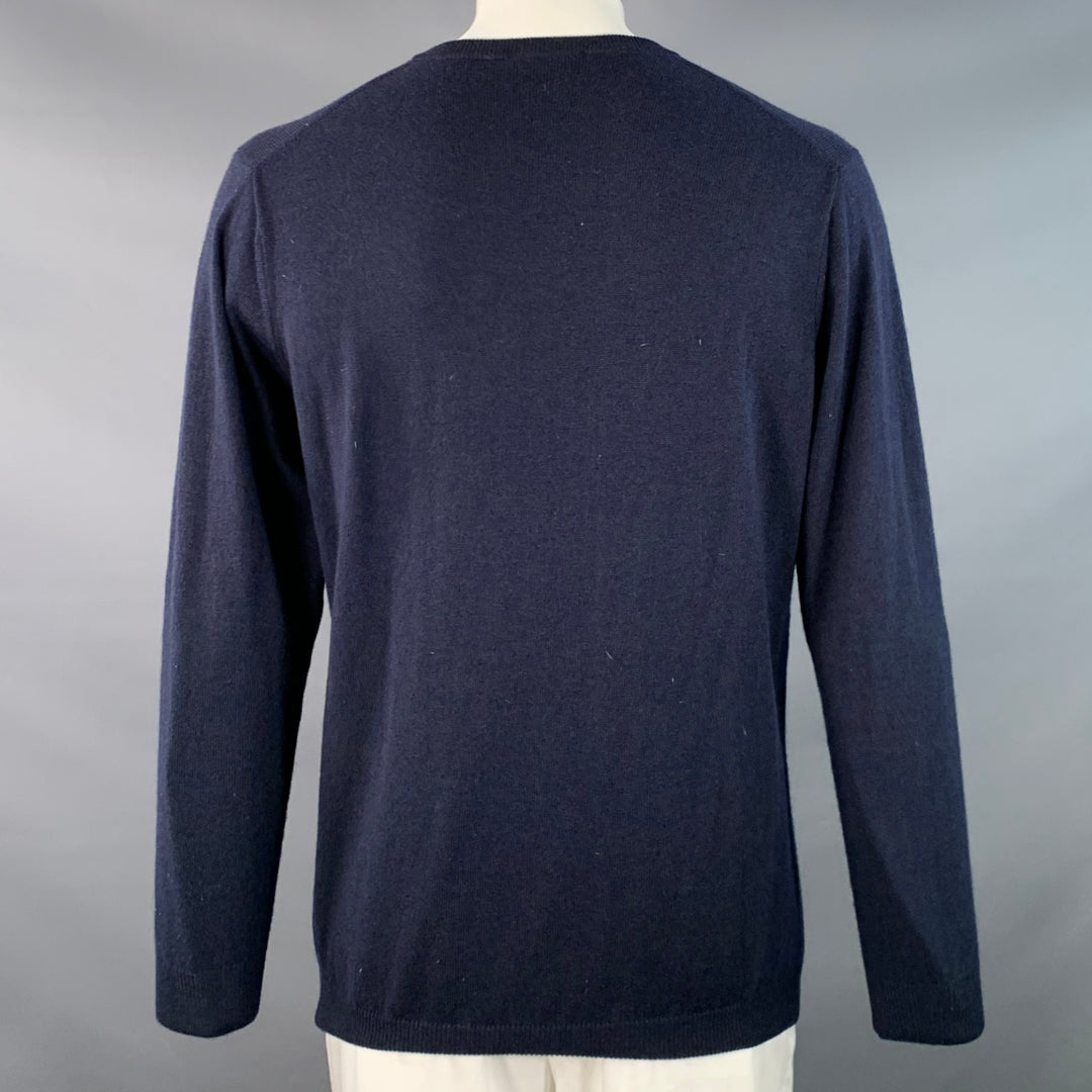 RODD & GUNN Size XL Navy Knit Wool Cashmere Blend Crew Neck Sweater