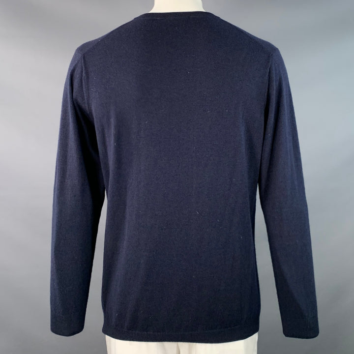 RODD & GUNN Size XL Navy Knit Wool Cashmere Blend Crew Neck Sweater