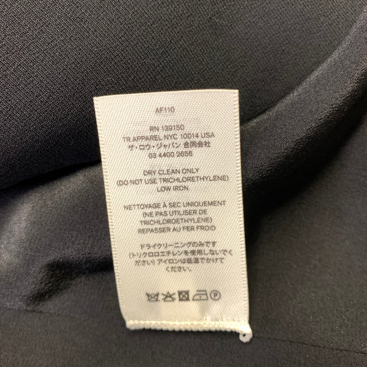 THE ROW Size 14 Black Silk Cardigan
