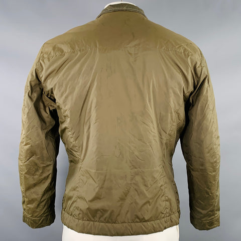 DIRK BIKKEMBERGS Taille L Veste en mélange de polyester vert olive
