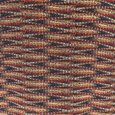 JHANE BARNES Pull en mélange de laine rayé noir et bordeaux taille XL