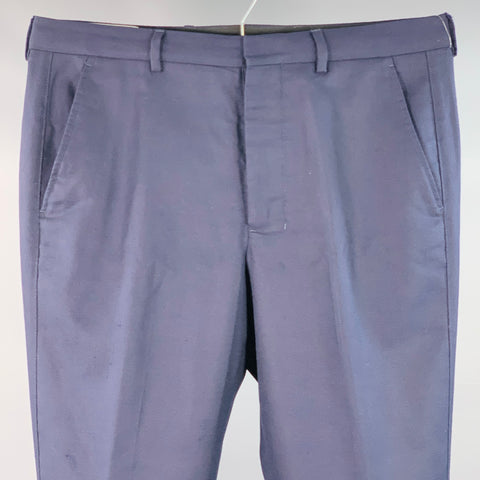 AMI by ALEXANDRE MATTIUSSI Size 34 Navy Wool Tapered Zip Up Dress Pants