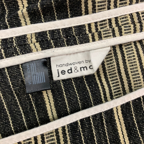 F.S.C. Size S Black Cream Stripe Cotton Notch Lapel Sport Coat