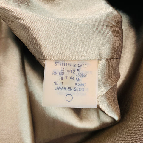 ELIE TAHARI Size 8 Gold Cotton Blend One Shoulder Cocktail Dress