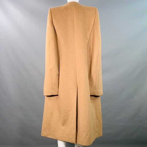 PORTS 1961 AH19 Taille 4 Manteau-cape ouverte texturée en poil de chameau, couleur fauve