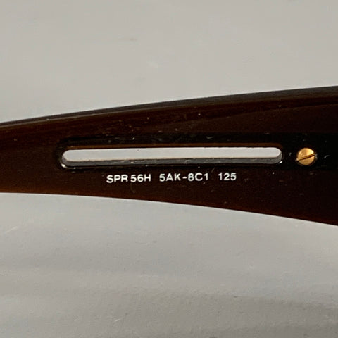 PRADA Gold Black Metal Shield Sunglasses