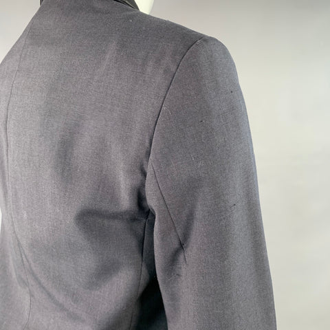 MAISON MARTIN MARGIELA SS12 Size 40 Black Asymmetrical Biker Blazer Jacket