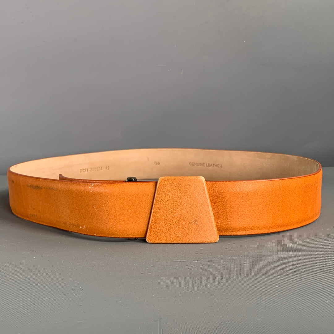 AKRIS Waist Size 36 Tan Leather Belt