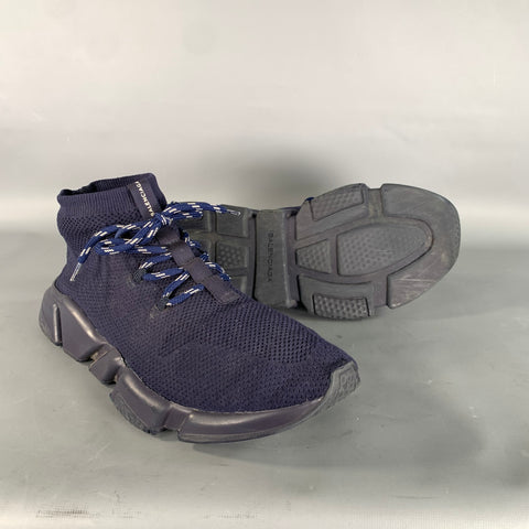 BALENCIAGA Navy Mesh Runner Sneakers