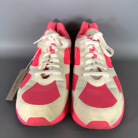 COMME des GARCONS HOMME PLUS Size 11 Pink White Color Block Nylon Sneakers
