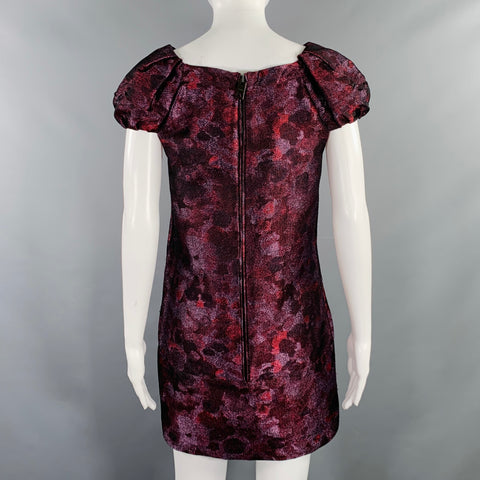 BURBERRY PRORSUM Size M Burgundy Purple Polyester Sheath Cocktail Dress