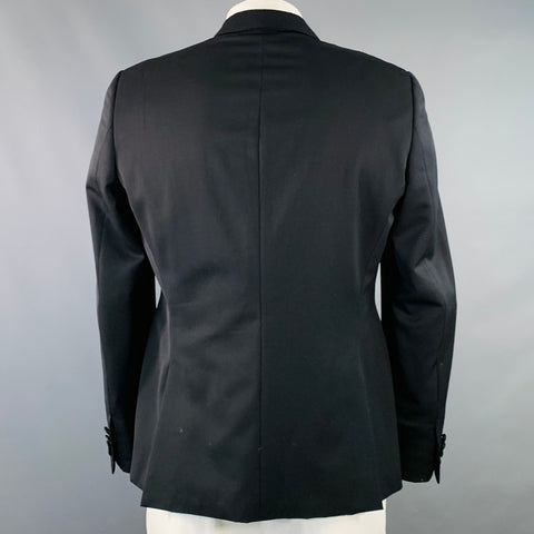 BURBERRY PRORSUM Taille 44 Veste de smoking en laine noire à revers crantés