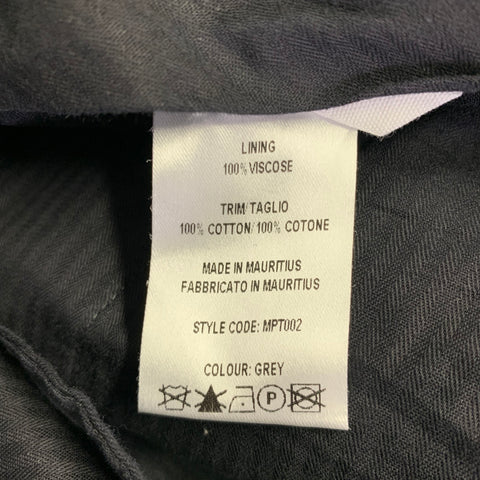 MR. PORTER Size 34 Grey Wool Zip Dress Pants