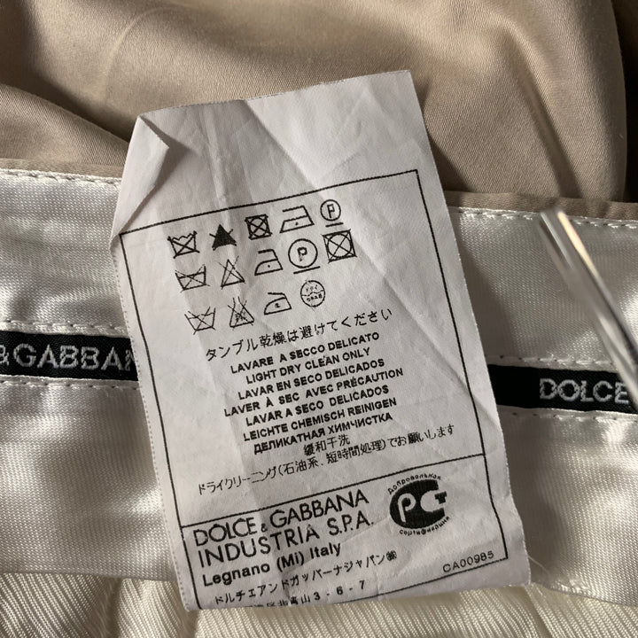 DOLCE & GABBANA Size 46 Khaki Notch Lapel Suit