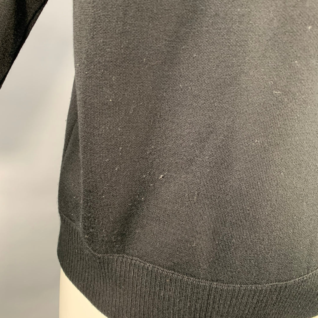 BURBERRY LONDON Size M Black White Logo Polyamide Blend Crew Neck Pullover
