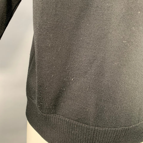 BURBERRY LONDON Size M Black White Logo Polyamide Blend Crew Neck Pullover