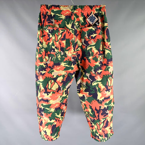 KAPITAL Size M -Easy Beach Go- Multi Color Camo Polyester Casual Pants