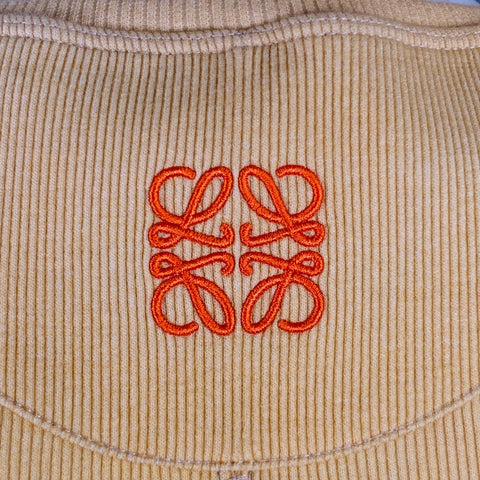 Robe longue débardeur LOEWE taille M, mélange de coton orange et beige, dégradé de couleurs