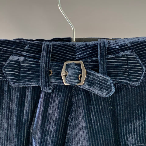 SIES MARJAN Size 34 Navy Corduroy Silk Cotton Zip Fly Casual Pants