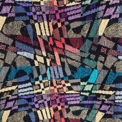 JHANE BARNES Size L Multi Color Abstract Wool Polyester Crew Neck Pullover