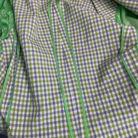JAY KOS NY Size 40 White Green Grey Plaid Cotton Blend Sport Coat