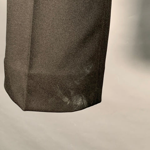 SECOND LAYER Size 30 Black Polyester Twill Flat Front Flared Dress Pants