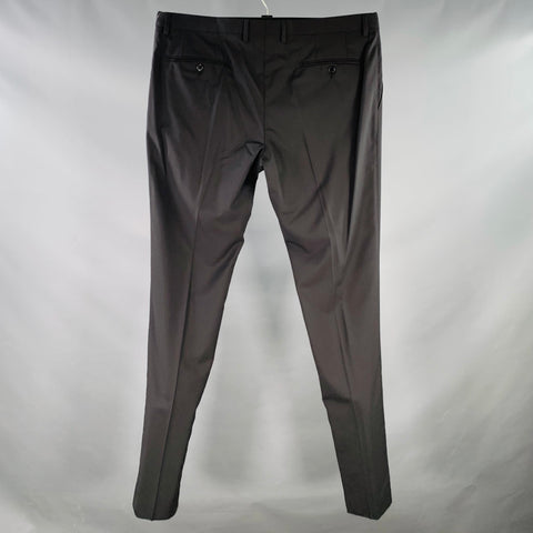 DOLCE & GABBANA Size 38 Black Wool Blend Tapered Zip Fly Dress Pants
