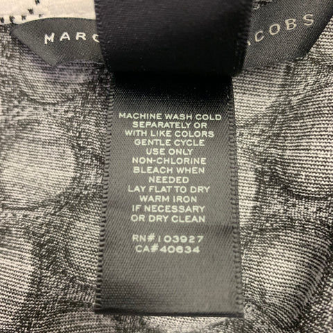MARC by MARC JACOBS Size XS White Black Nylon Blend Dots Sleeveless Dress