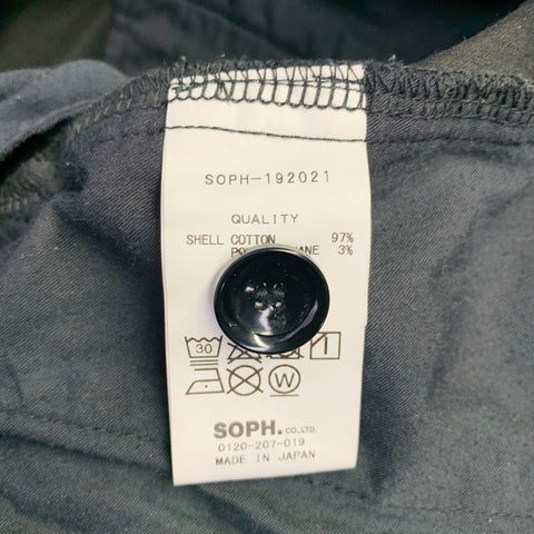 SOPHNET Size M Black Corduroy Cotton Blend Drop Crotch Casual Pants