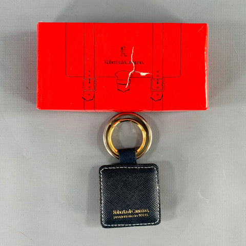 ROBERTA DI CAMERINO Saffiano Leather Double Ring Keyring