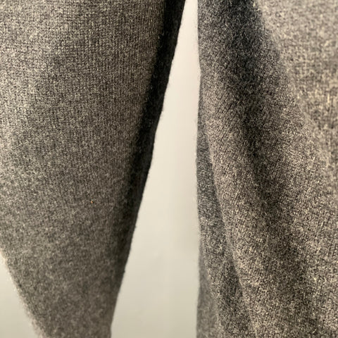 Pull col rond en cachemire TSE, taille M, gris anthracite chiné
