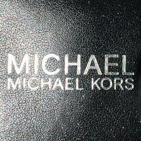 MICHAEL KORS Size 10 Black Rhinestones Faux Shearling Platform Boots