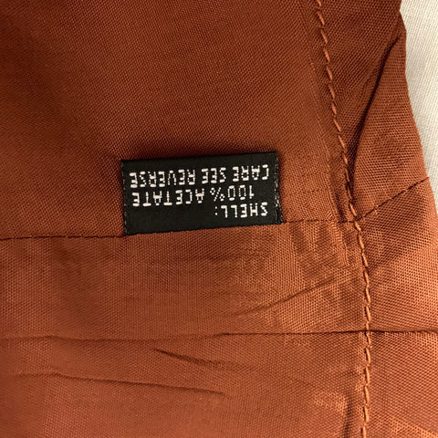 CARMEN MARC VALVO Size 8 Brown Rust Taffeta Maxi Long Skirt