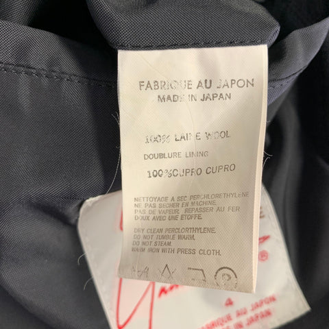 YOHJI YAMAMOTO Size XL Grey Contrast Stitch Wool Sport Coat