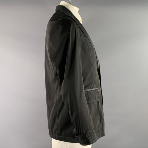 ARMANI COLLEZIONI Size S Regular Black Two Toned Polyester Sport Coat