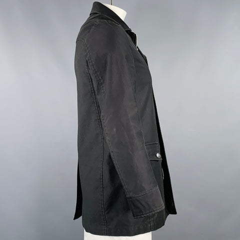 TAKEO KIKUCHI Size L Black Cotton Zip Up Coat