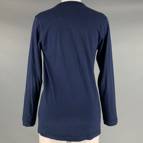 COMME des GARCONS Cárdigan con botones de punto de algodón azul marino talla S